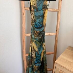 Multicolor Abstract Maxi Dress